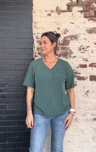 Brown Corded SS Top