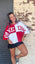 Game Day Color Block Top Red