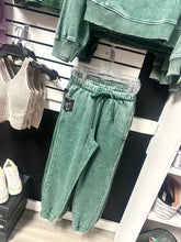 Acid Wash Sweatpants - Green