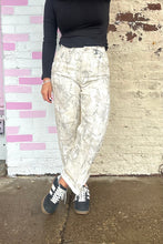 White Camo Barrel Jeans