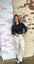 White Camo Barrel Jeans
