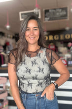 Alle SS Lace Top Black