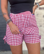 Red Plaid Bow Boxer Shorts