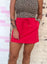 Solid Red Skort