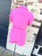 Fashionably Late Romper Pink