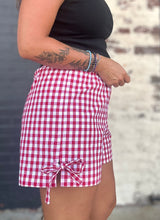Red Plaid Bow Boxer Shorts