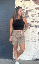 Leopard Denim Short