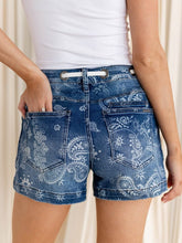 Paisly Denim Shorts