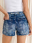 Paisly Denim Shorts